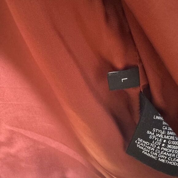 Theory Jacket Women's Large Burgundy Suede Leather Moto Studded Full Zip Pockets - Picture 12 of 12